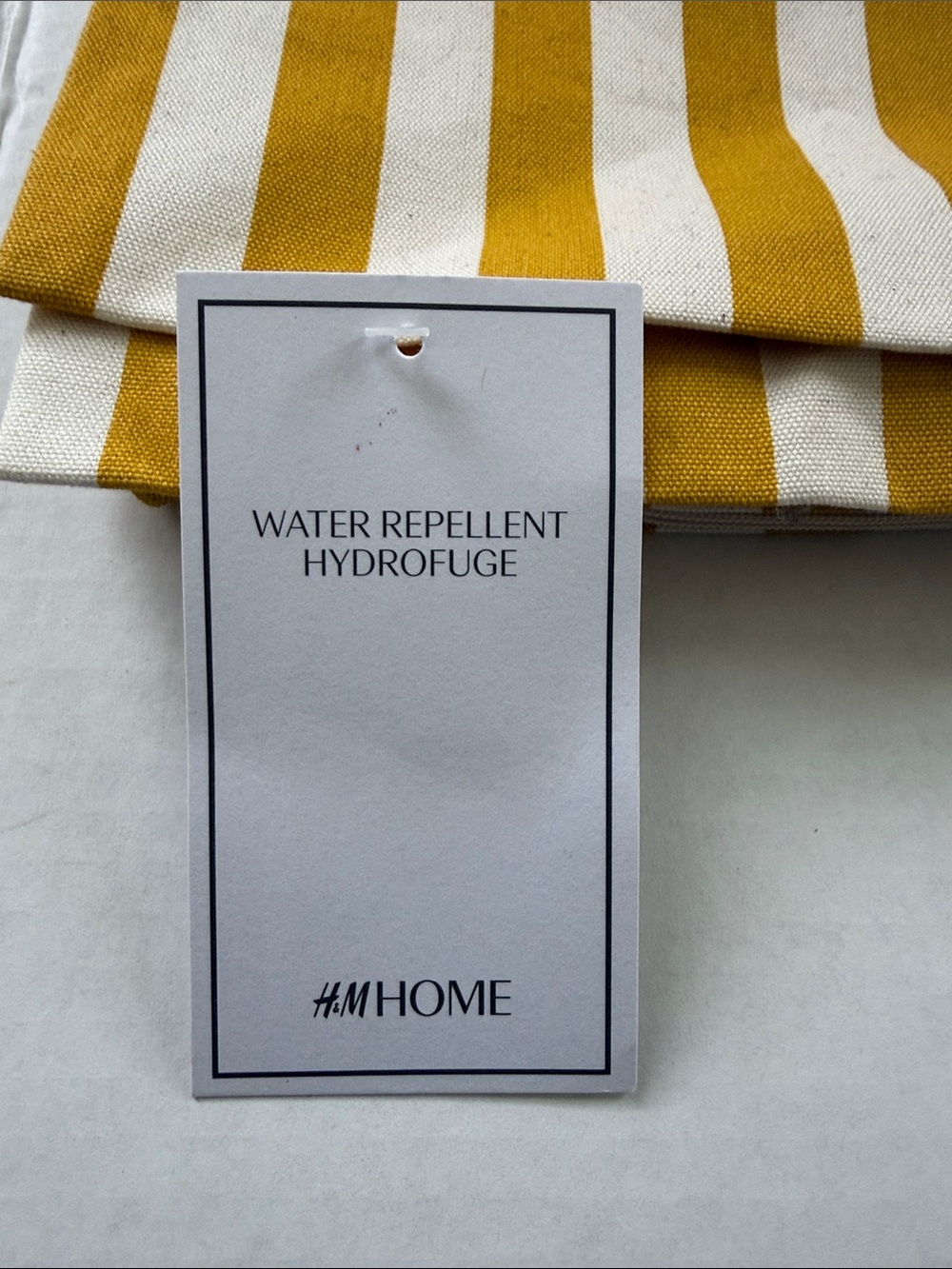 H&M Yellow and White Striped Outdoor pillow cover - Picture 2 of 3